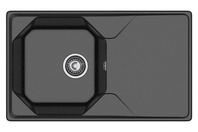 Inset sink with drainer GRANFEST Unique GF-U-840L 84x50x20 cm