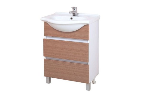 Floor stand ONIKA Elite 106122 55.2 cm, frame color white, facade brown Stroks