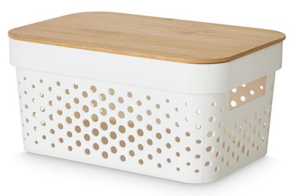 Basket with lid Hall 23HDL1102 17.5x12.5x26.5 cm, 5.5 l