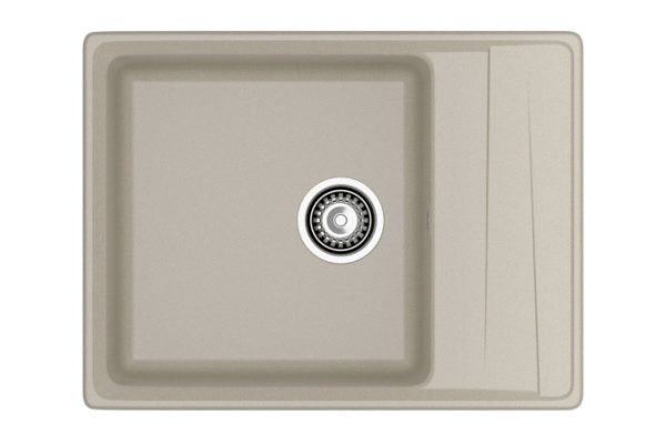 Inset sink with drainer GRANFEST Level GF-LV-660L 66x50x20 cm