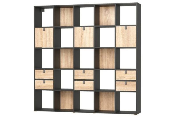 Rack 25 sections Bricks anthracite / sonoma oak