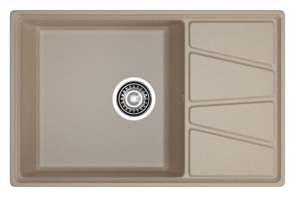 Inset sink with wing GRANFEST Vertex GF-V-780L 78x50x20 cm