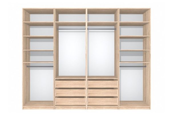Wardrobe system Oscar Bergen 300x236x58 cm, Sonoma oak
