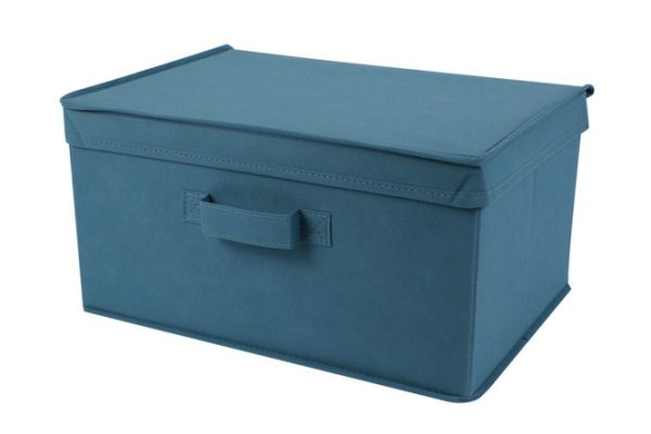 Storage box with lid Aquamarine 50x25x40 cm