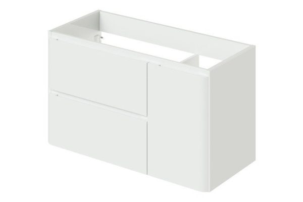 Hanging vanity unit Roberto 99.5 cm, frame color white, front white