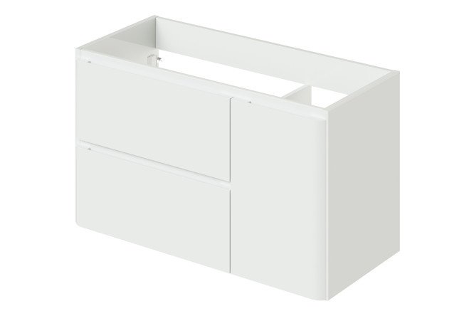 Hanging vanity unit Roberto 99.5 cm, frame color white, front white