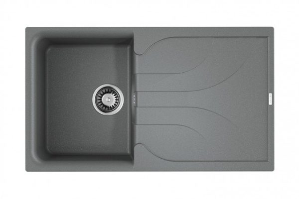 Inset sink with wing OMOIKIRI Yasugata 86-GR 4993546, gray 86x50x21 cm