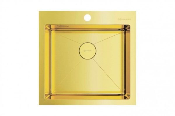 Undermount sink OMOIKIRI Akisame 51-LG 4973439, light gold 51x51x20 cm