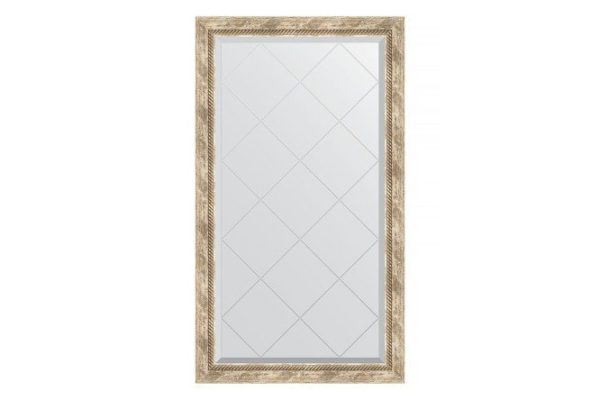 Wall mirror with engraving in a baguette frame EVOFORM BY 4220 Provence with weaving 73x128 cm