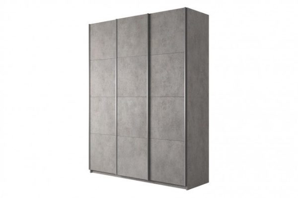 3-door wardrobe Cors 180x230 cm, light concrete