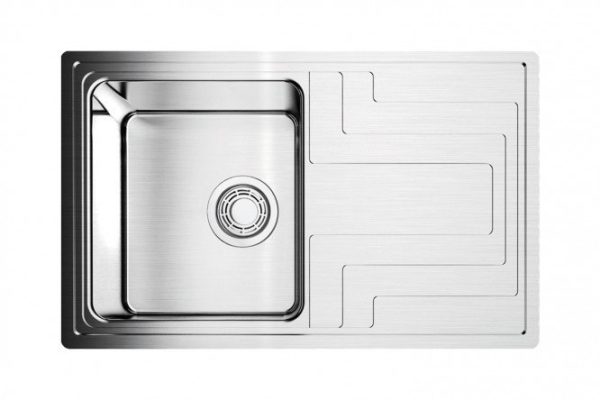 Inset sink with wing OMOIKIRI Mizu 78-IN 4973730, stainless steel 78x48x19.5 cm