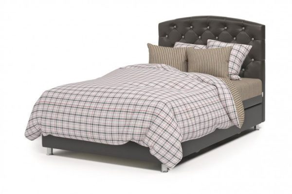 Ottoman with a lifting mechanism Premium Luxury color chocolate, brown 160x198 cm