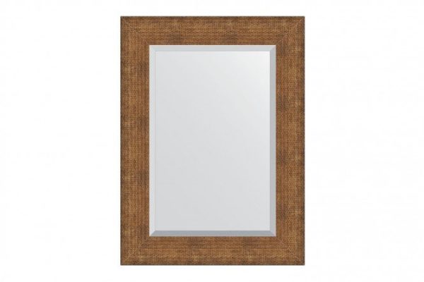 Wall mirror with bevel in a baguette frame EVOFORM BY 3945 copper chain mail 57x77 cm