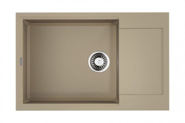 Inset sink with drainer OMOIKIRI Sakaime 78-LB-CH 4993905, champagne 78x50x20 cm