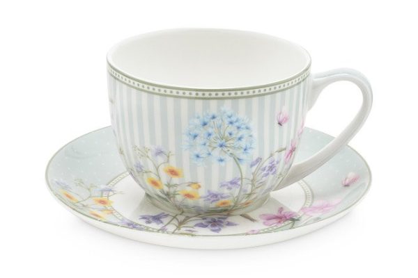 c1ngt3a9ilywn69suty2tvdu1hjsj6j6.jpg Tea pair Summer meadow for 1 person 300 ml, Porcelain