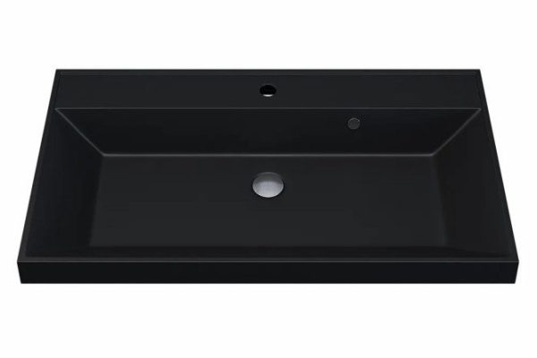 Bathroom sink Classic Quartz 291030008 Semi-built-in, 80x15x45 cm