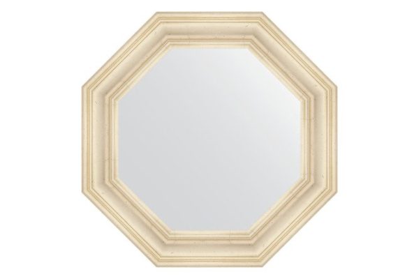 Wall mirror in a baguette frame EVOFORM Octagon BY 3821, etched silver 69.2x69.2 cm