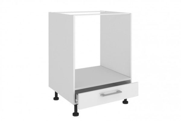 Front with a drawer for a floor cabinet for Amika appliances, glossy white color