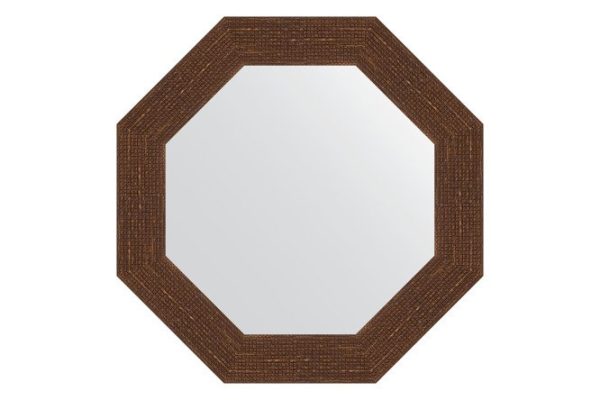Wall mirror in a baguette frame EVOFORM Octagon BY 3739, antique copper mosaic 53x53 cm