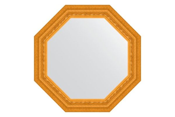 Wall mirror in a baguette frame EVOFORM Octagon BY 3764, gold leaf 64.8x64.8 cm