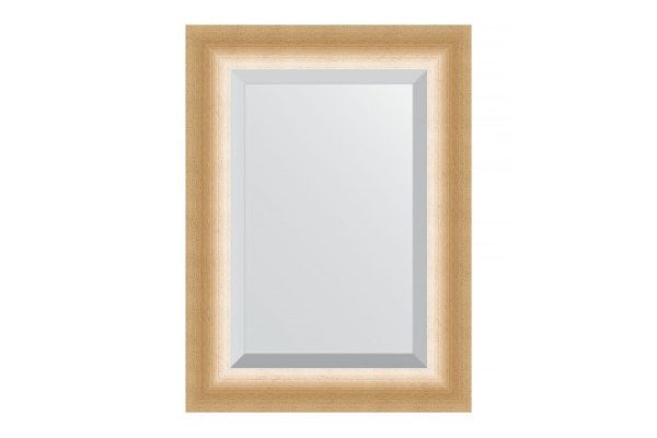 Wall mirror with bevel in a baguette frame EVOFORM Etched gold 76x106 cm