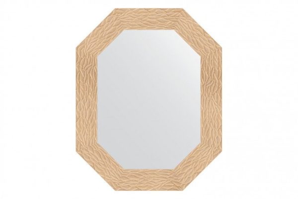Wall mirror in a baguette frame EVOFORM Polygon BY 7178, golden dunes 61x76 cm