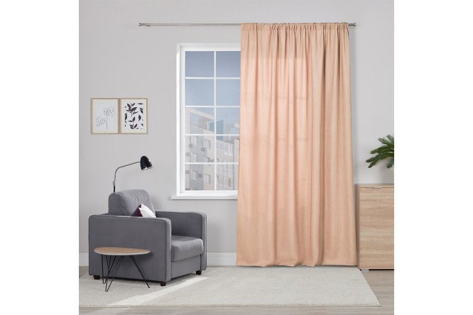 Ribbon curtain MICASA Lorette 200x280 cm, 1 piece, beige