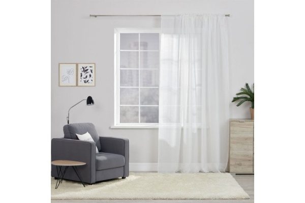 Tulle with ribbon MICASA Celina 300x280 cm, 1 piece, ecru color