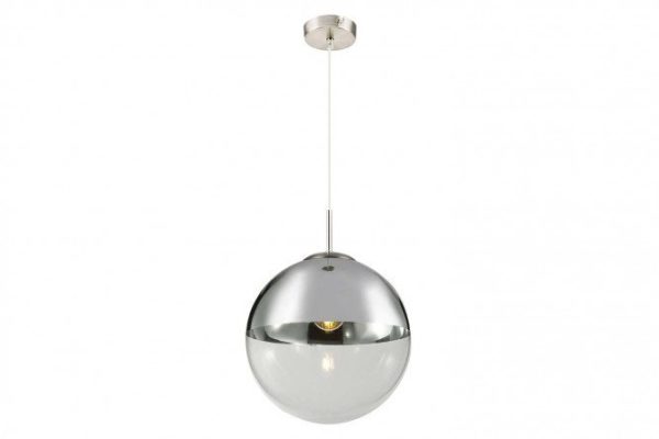 Hanging lamp TOPLIGHT Glass chrome 2 sq.m., 15x120x15 cm, E27