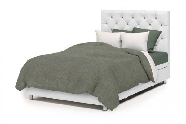 Ottoman with lifting mechanism Charmel Lux white, purple 120x198 cm