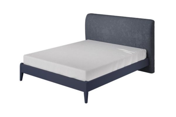 Bed Dante color metallic, dark azure