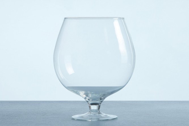 Decorative vase-glass EVIS Brandy 24 cm, Glass