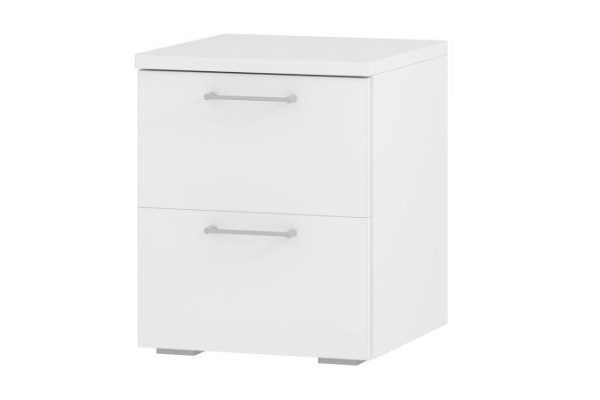 Bedside table Oscar Line 37x45.8x40.7 cm, white, with closer
