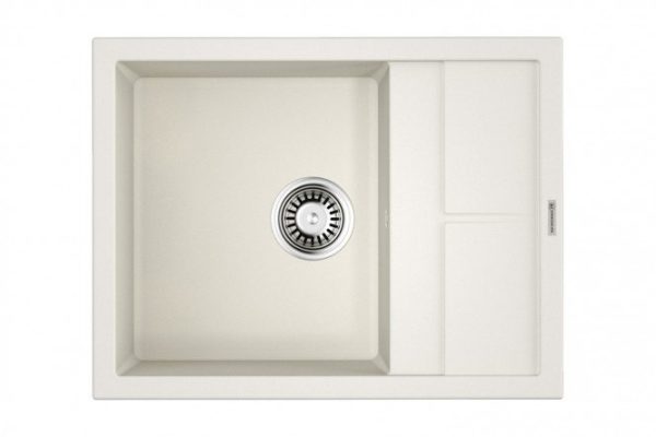 Inset sink with wing OMOIKIRI Sumi 65-WH 4993673, white 65x50x20 cm