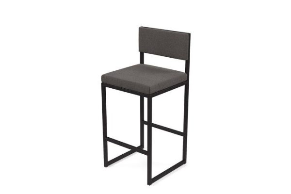 c7eb3d59a7f940e989c10febaecce02f.jpg Bar stool Horeca Barnes 40x90x40 cm, upholstery color gray, legs black