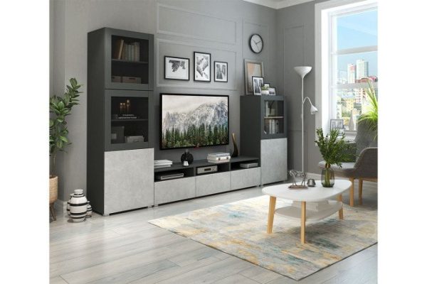 c8d0ssnciu5fs3m2f1udjdoflrgvmbn2.jpg Living room Oscar Amika with cabinet and wardrobe with push-to-open