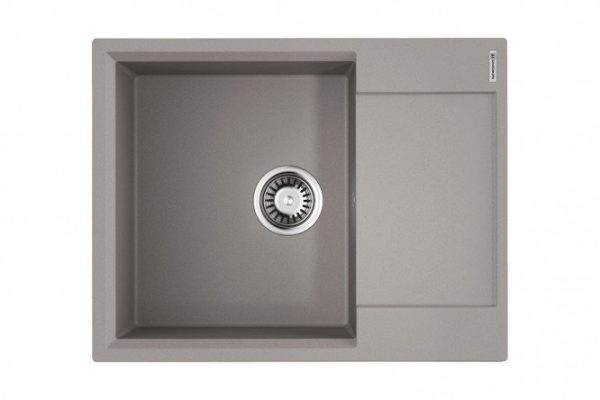 Inset sink with wing OMOIKIRI Daisen 65-GR 4993682, gray 65x51x19.5 cm