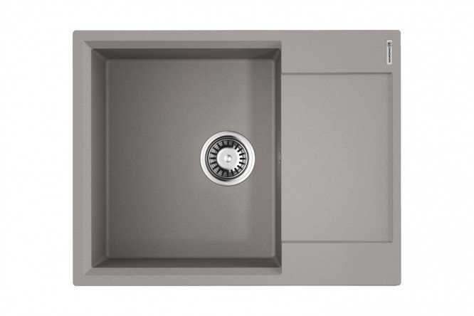 Inset sink with wing OMOIKIRI Daisen 65-GR 4993682, gray 65x51x19.5 cm