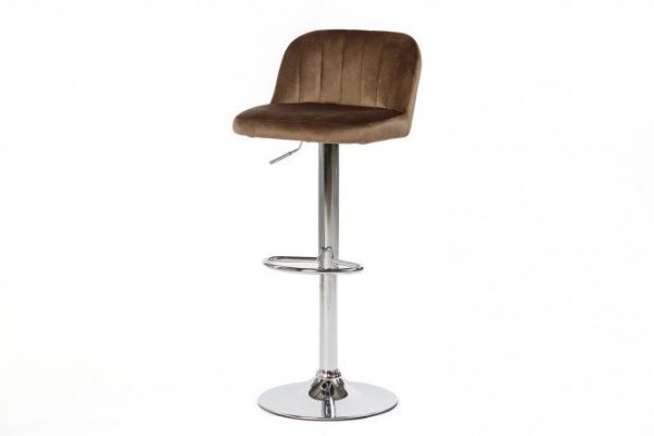 Bar stool Mount 44x81x45 cm, brown, chrome