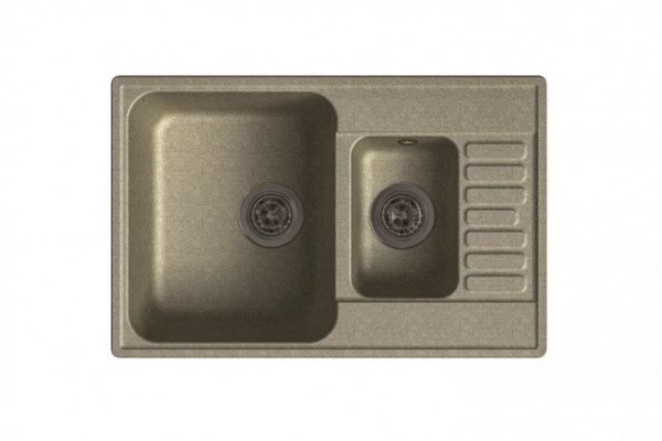 Inset sink with drainer LEX St.Moritz 74x48x18 cm