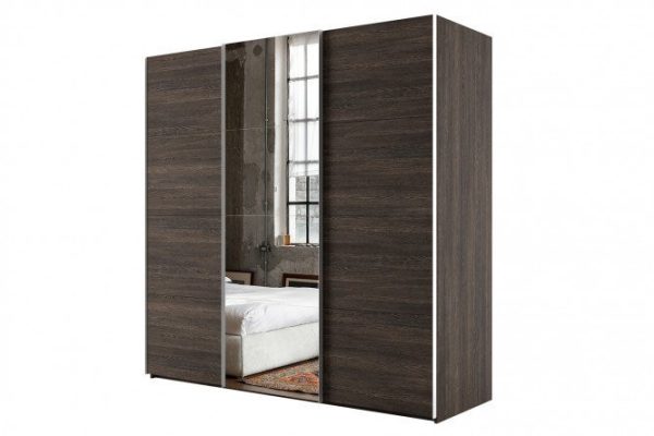 Sliding wardrobe 3-door Comet 270x220 cm wenge Mali, wenge Mali facades, mirror