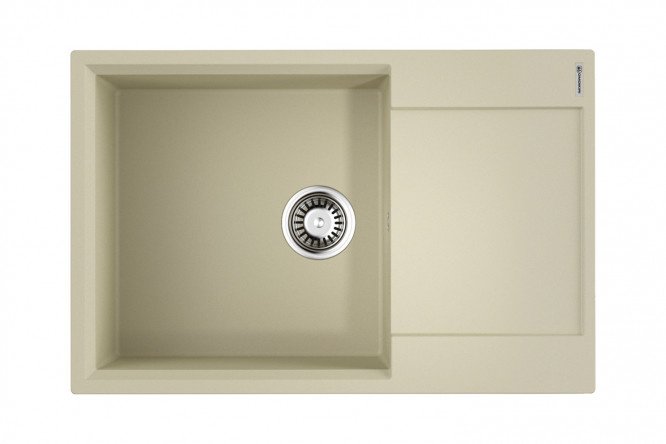 Inset sink with wing OMOIKIRI Daisen 78-LB-BE 4993686, vanilla 78x51x19 cm