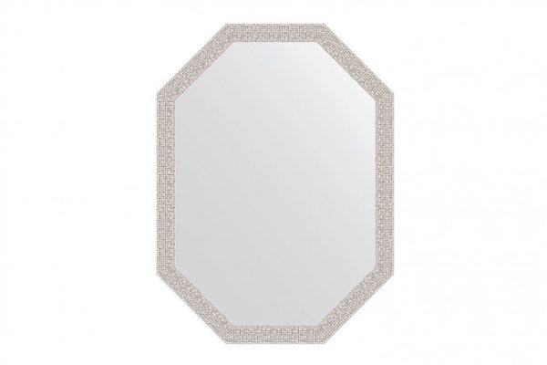 Wall mirror in a baguette frame EVOFORM Polygon BY 7007, chrome mosaic 58x78 cm