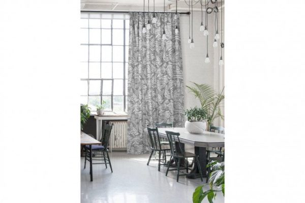 Gisa ribbon curtain 266x270 cm, 1 piece, gray, white
