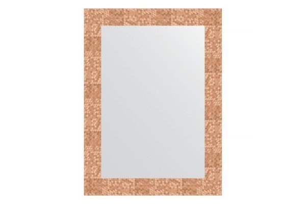 Wall mirror in a baguette frame EVOFORM honeycomb copper 76x96 cm