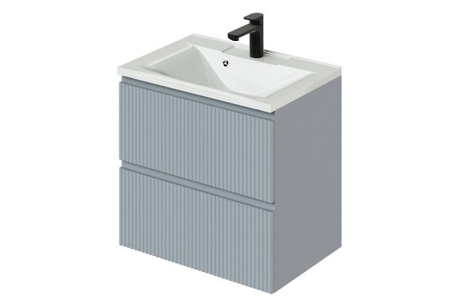 Hanging cabinet Katya 64.2 cm, frame color blue-gray (Green wood), facade color blue-gray (Green wood)