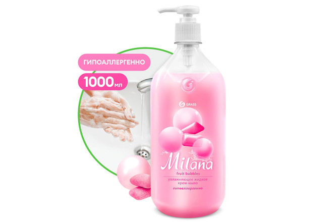 Liquid cream soap GRASS Milana moisturizing 1000 ml