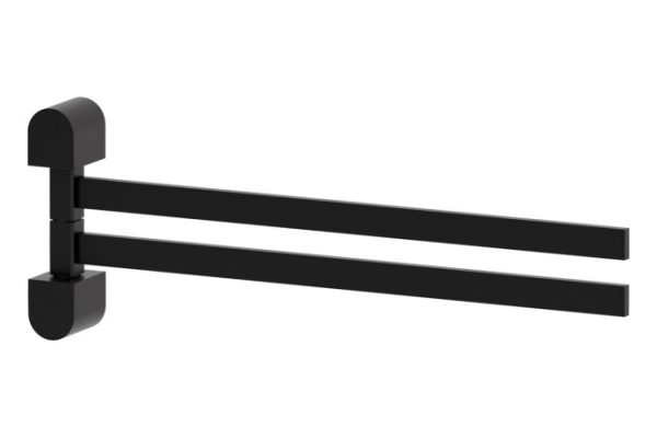 Double rotating towel holder 35 cm Schwarz 7731