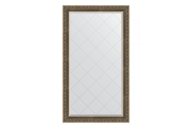 Wall mirror with engraving in a baguette frame EVOFORM BY 4422 silver monogram 99x174 cm
