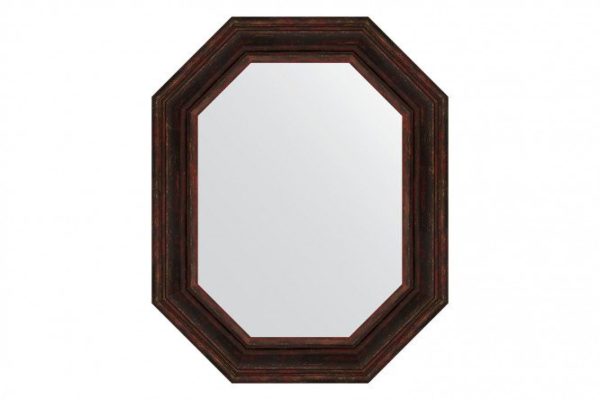 Wall mirror in a baguette frame EVOFORM Polygon BY 7218, dark Provence 64x79 cm